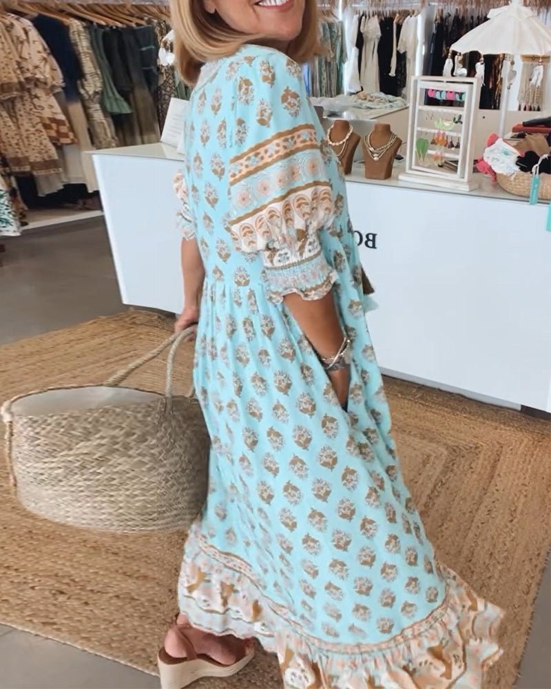 Sophia – Women Floral Print Maxi Dress - Image 4