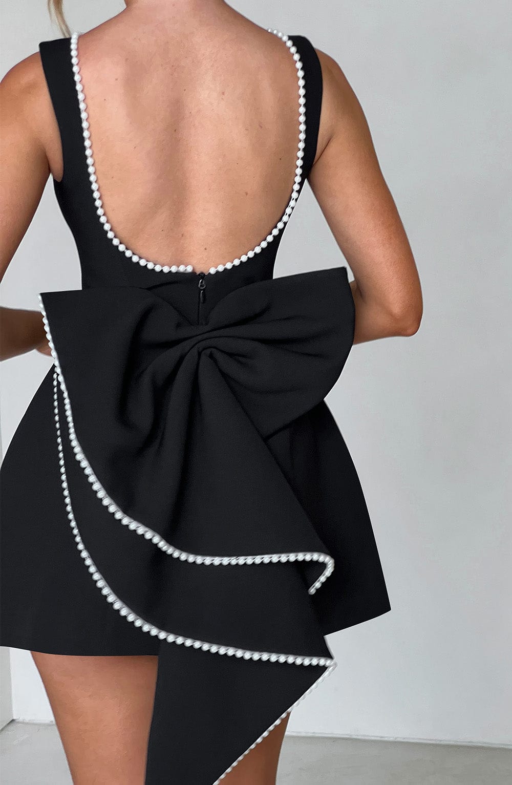 Riley – Women Elegant Bow Detail Mini Dress - Image 7