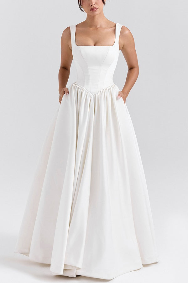 Leni – Elegant Wide Straps Corset Dress - Image 6