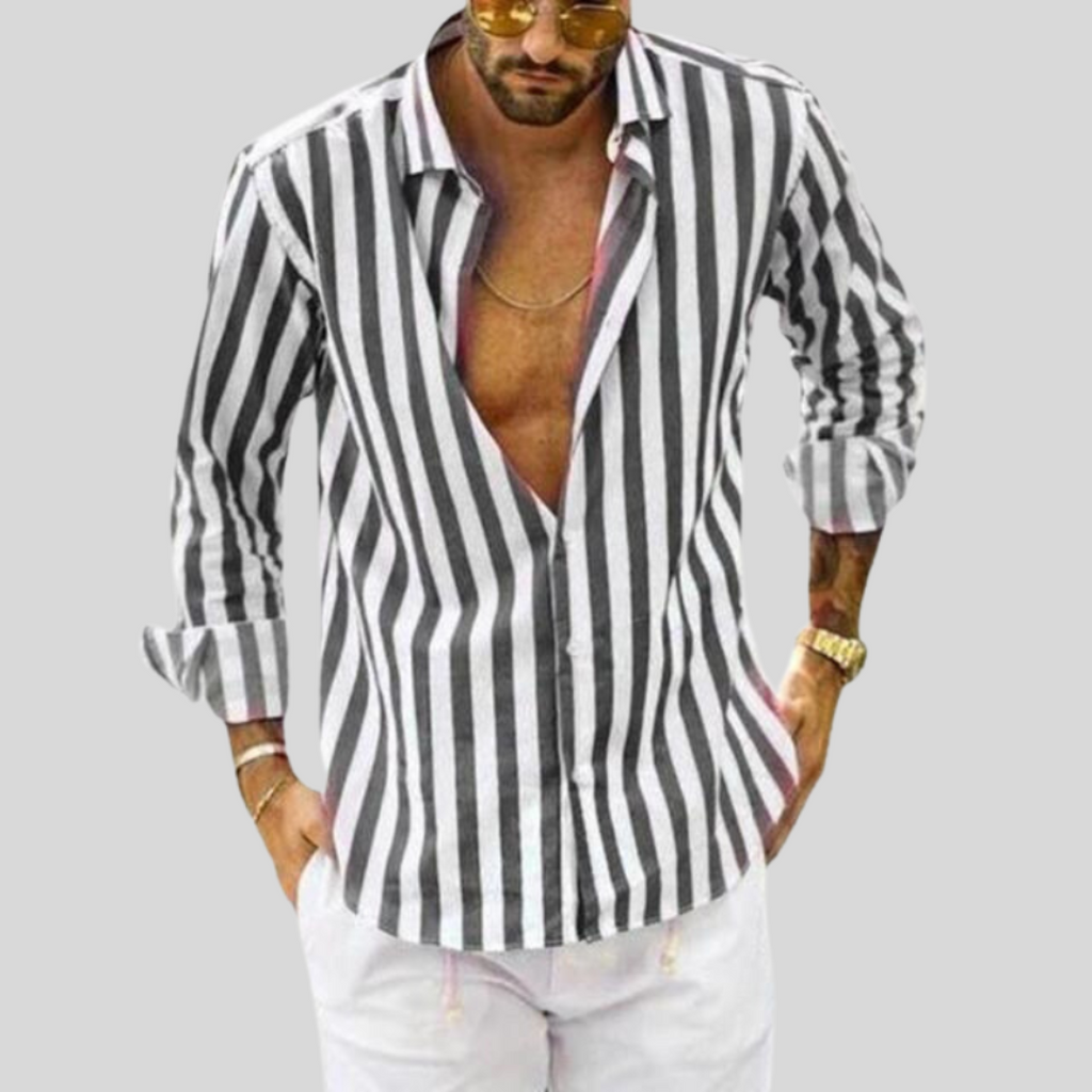 Dennis – Striped Long-Sleeve Shirt - Image 6