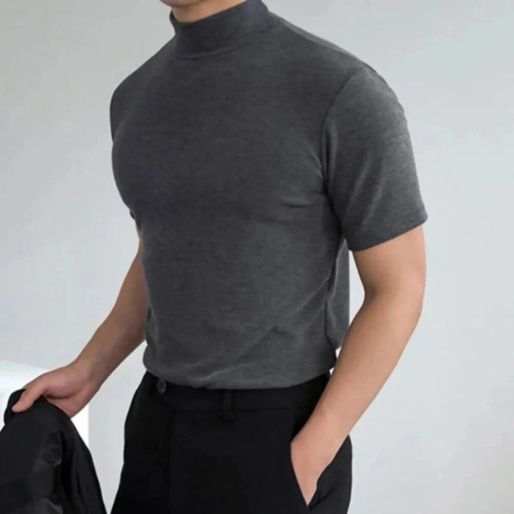 Tobias – High Neck Fitted T-Shirt - Image 2
