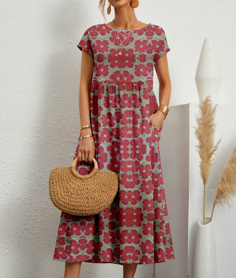 Lucy – Women Floral Print Maxi Dress - Image 1