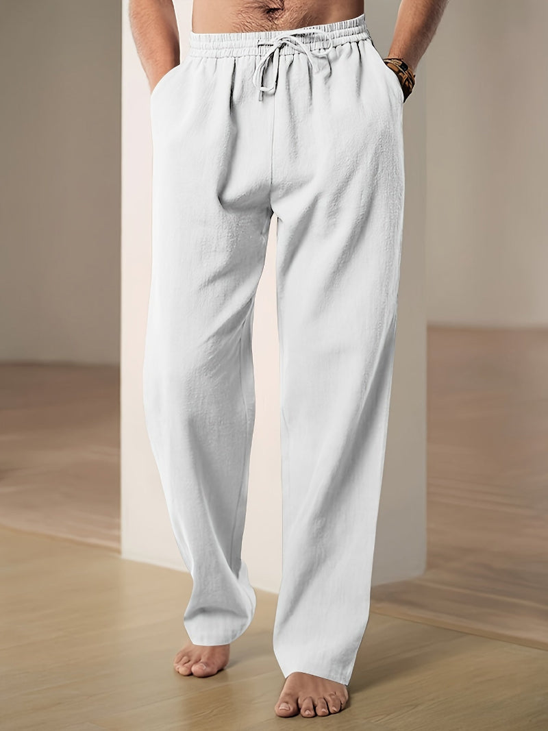Noah – Elastic Waist Drawstring Pants - Image 1