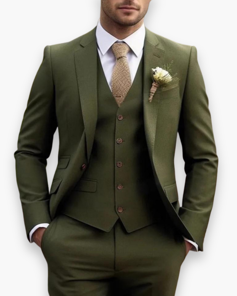 Leander – Fashion Elegant Three-Piece Suit - Image 1