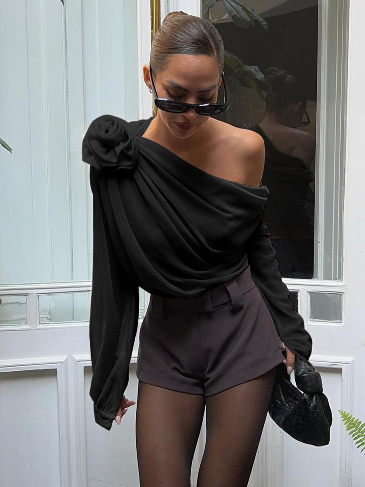 Riley – Women One-Shoulder Blouse - Image 2