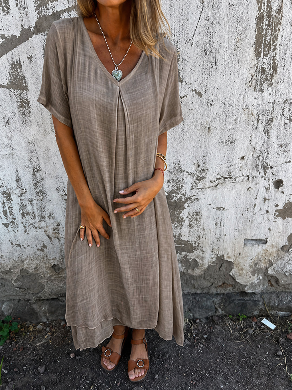 Gabriele – Women’s Relaxed Fit Summer Dress - Image 1