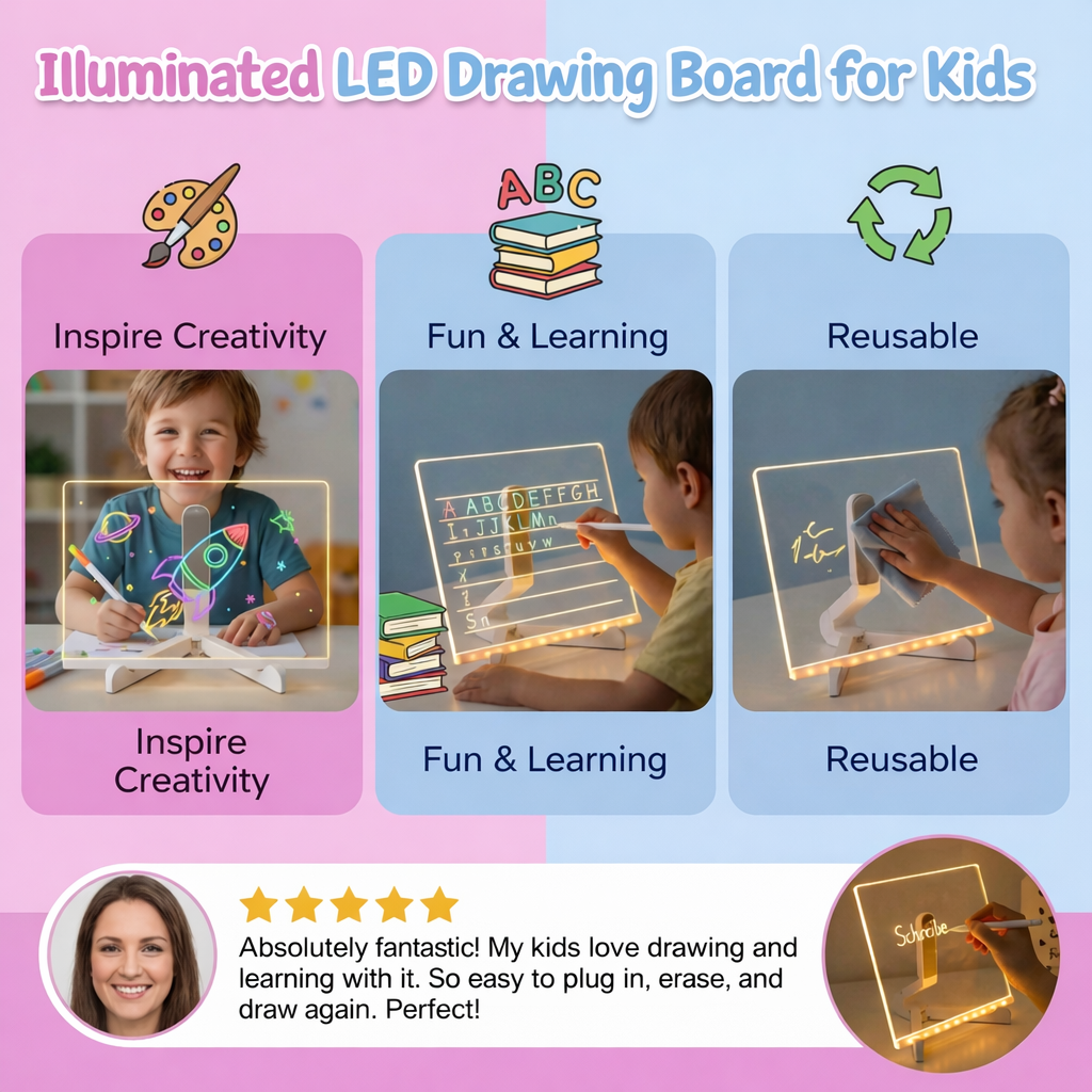 LED Drawing Board for Kids