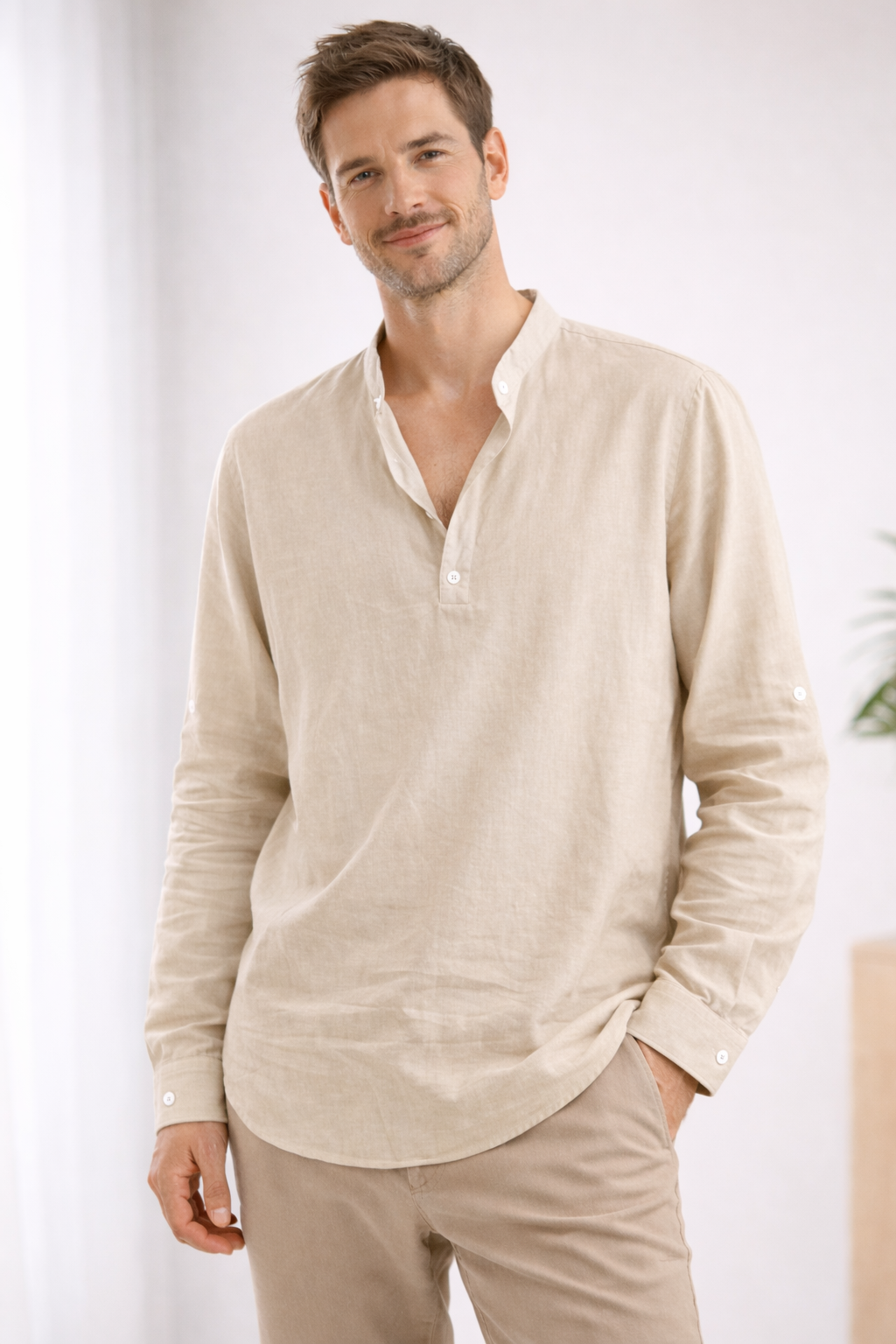 Sven – Lässiges Leinenhemd für Herren - Image 1