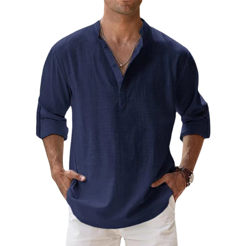 Robert –  Button-Down Henley Shirt - Image 7