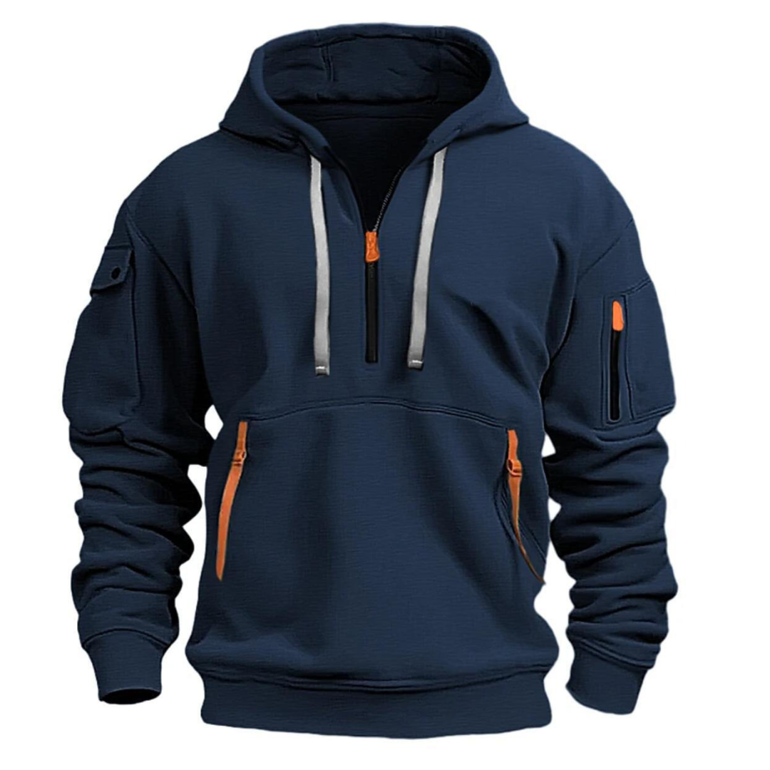 Men's Hoodie with Zippered Pockets and Hood - J&B; - 1 - Elvaroza.com