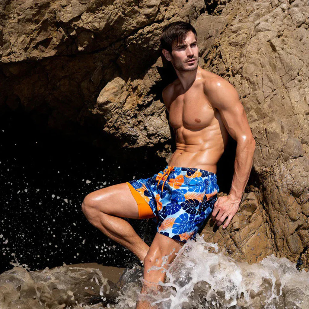 Fabian – Tropical Swim Shorts - Image 1