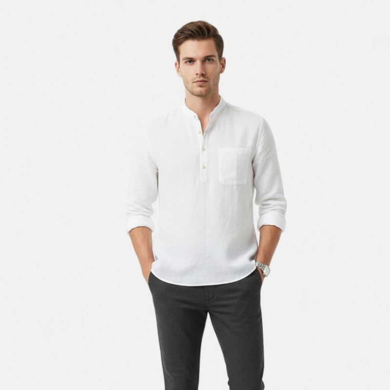 Louis – Long Sleeve Square Collar Shirt - Image 1