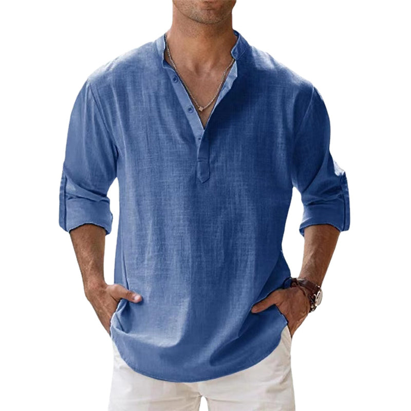 Robert –  Button-Down Henley Shirt - Image 6