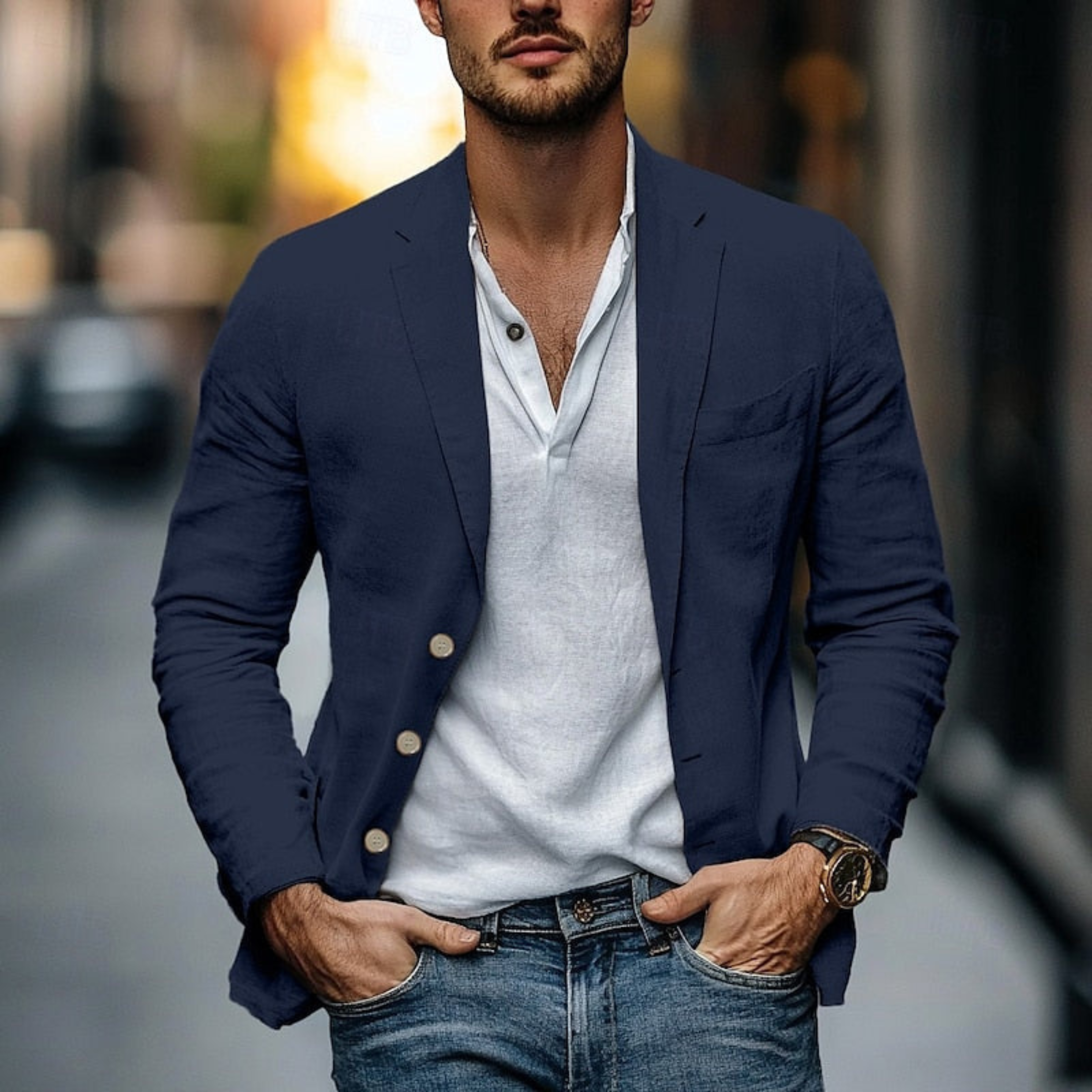 David – Lightweight  Summer Style Blazer - Image 2
