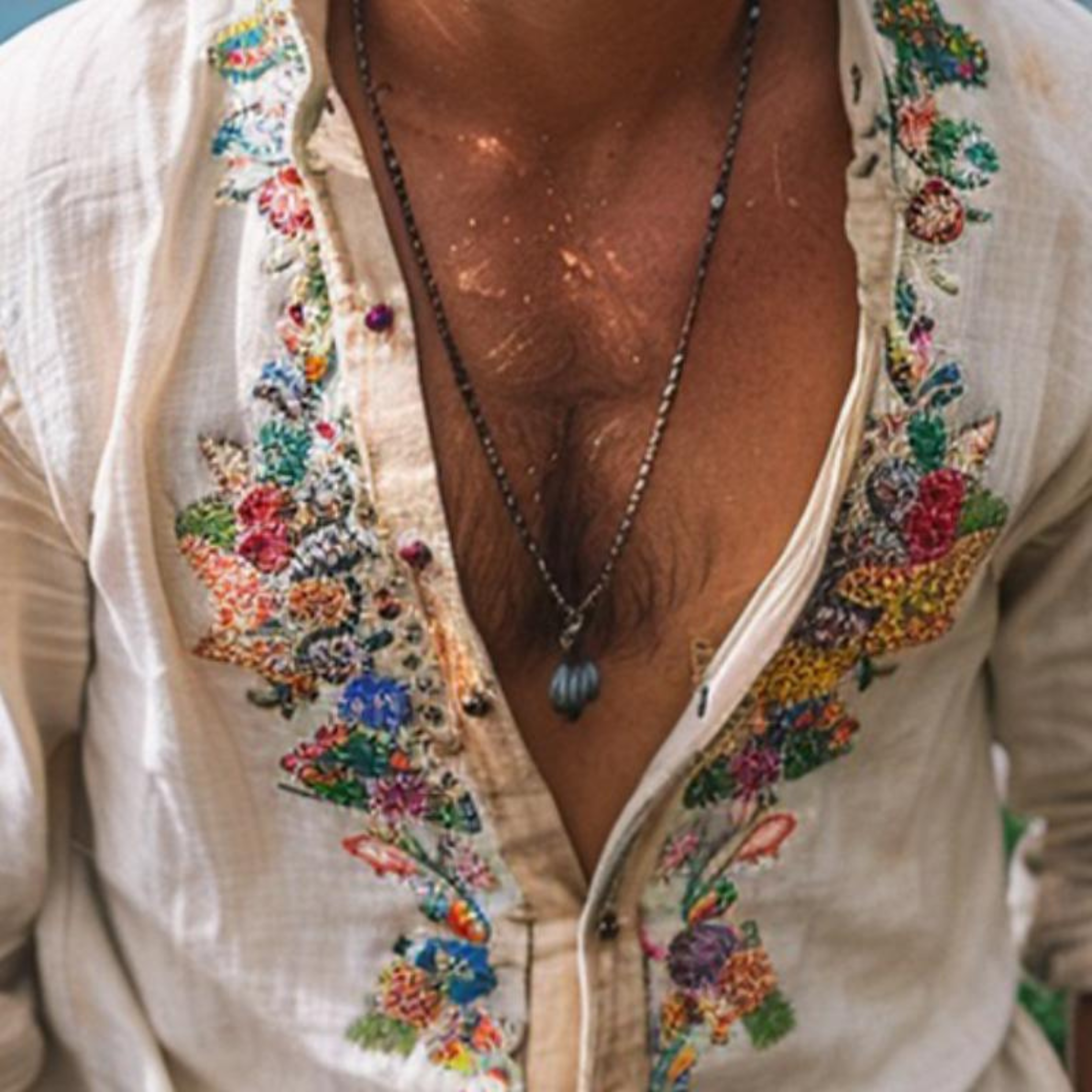 Luca – Embroidered Long Sleeves Shirt - Image 2