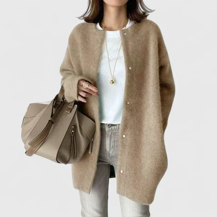 Women's Cardigan - Relaxed Fit with Buttons - J&B; - 1 - Elvaroza.com