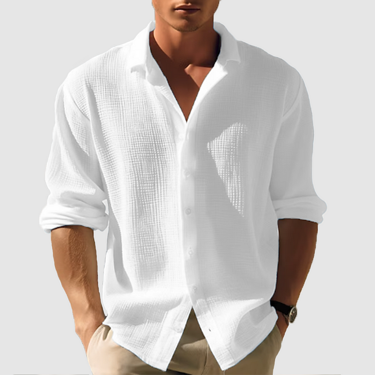 Samuel – Long Sleeve Button-Up Shirt - Image 2