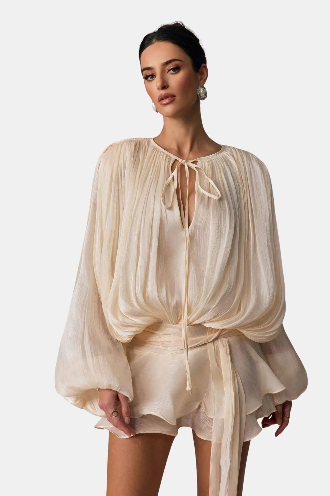 Emma – Pleated with Ruched Hem Dress - Image 6