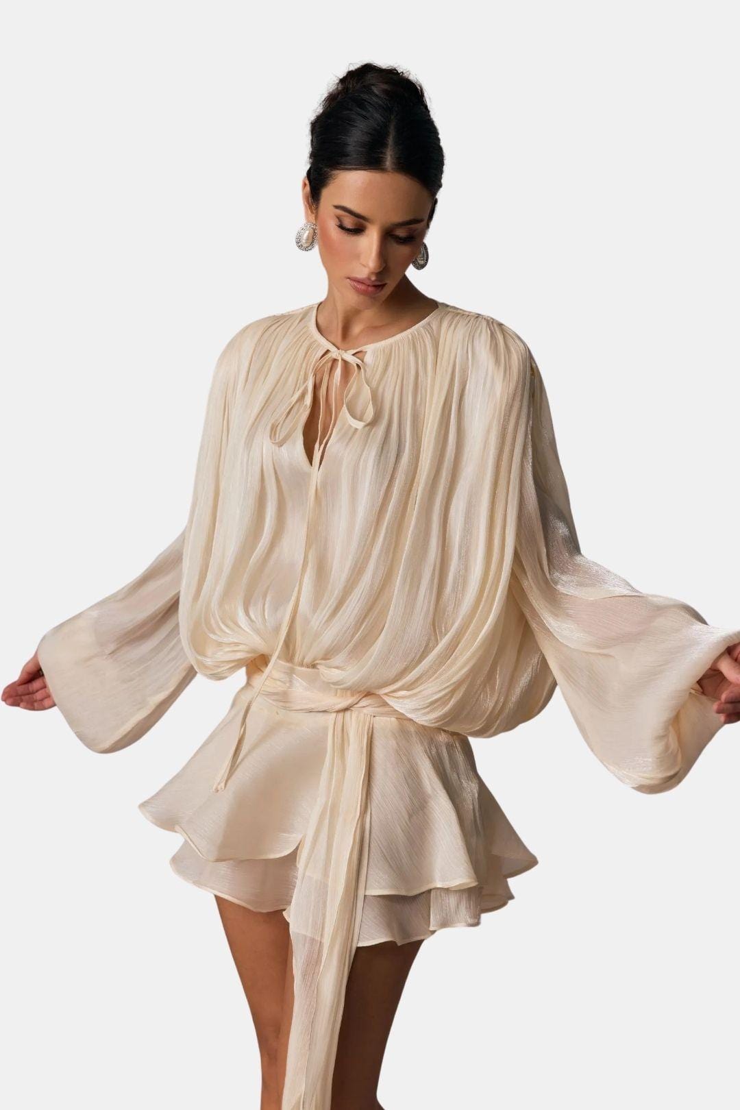 Emma – Pleated with Ruched Hem Dress - Image 8