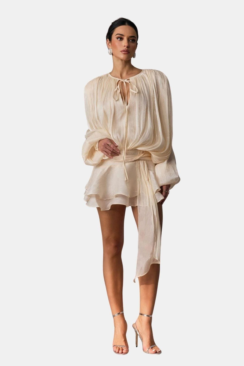 Emma – Pleated with Ruched Hem Dress - Image 9