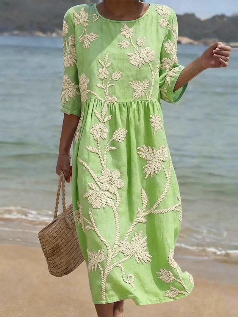Sophia – Floral Round Neck Dress - Image 4
