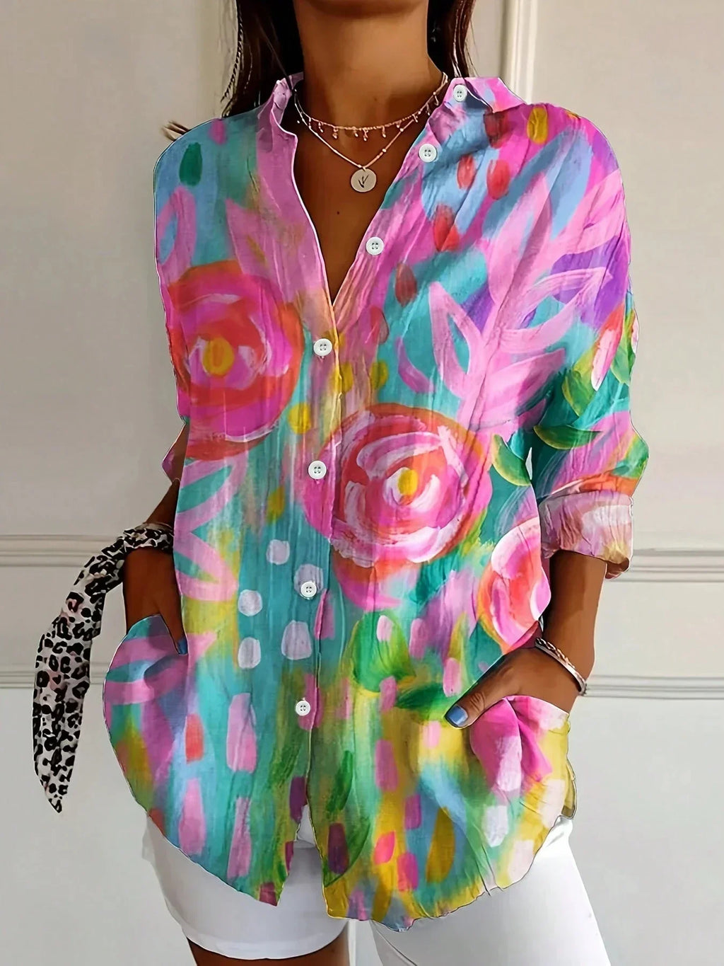 Renate – Women Floral Print Blouse - Image 1
