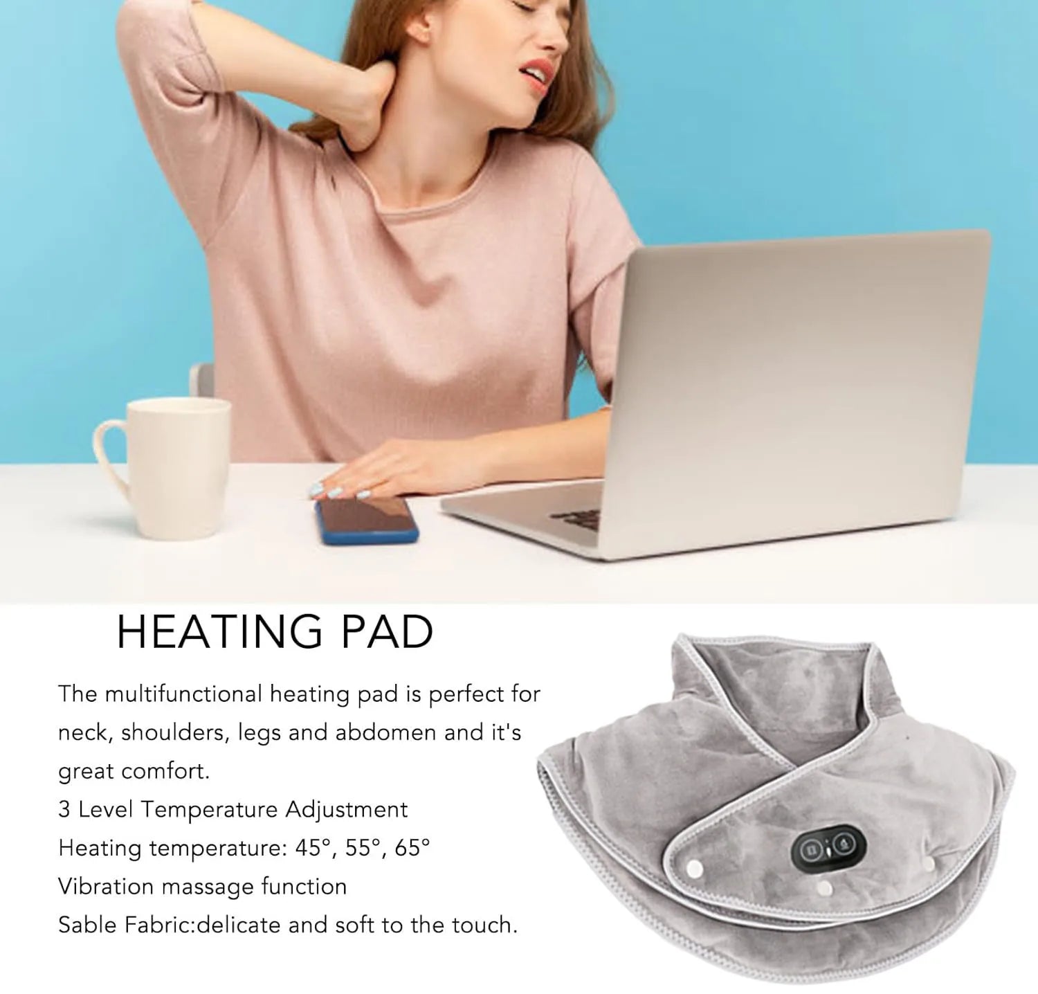 Multifunctional Heating Pad – Ultimate Comfort for Neck and Shoulders - Image 2