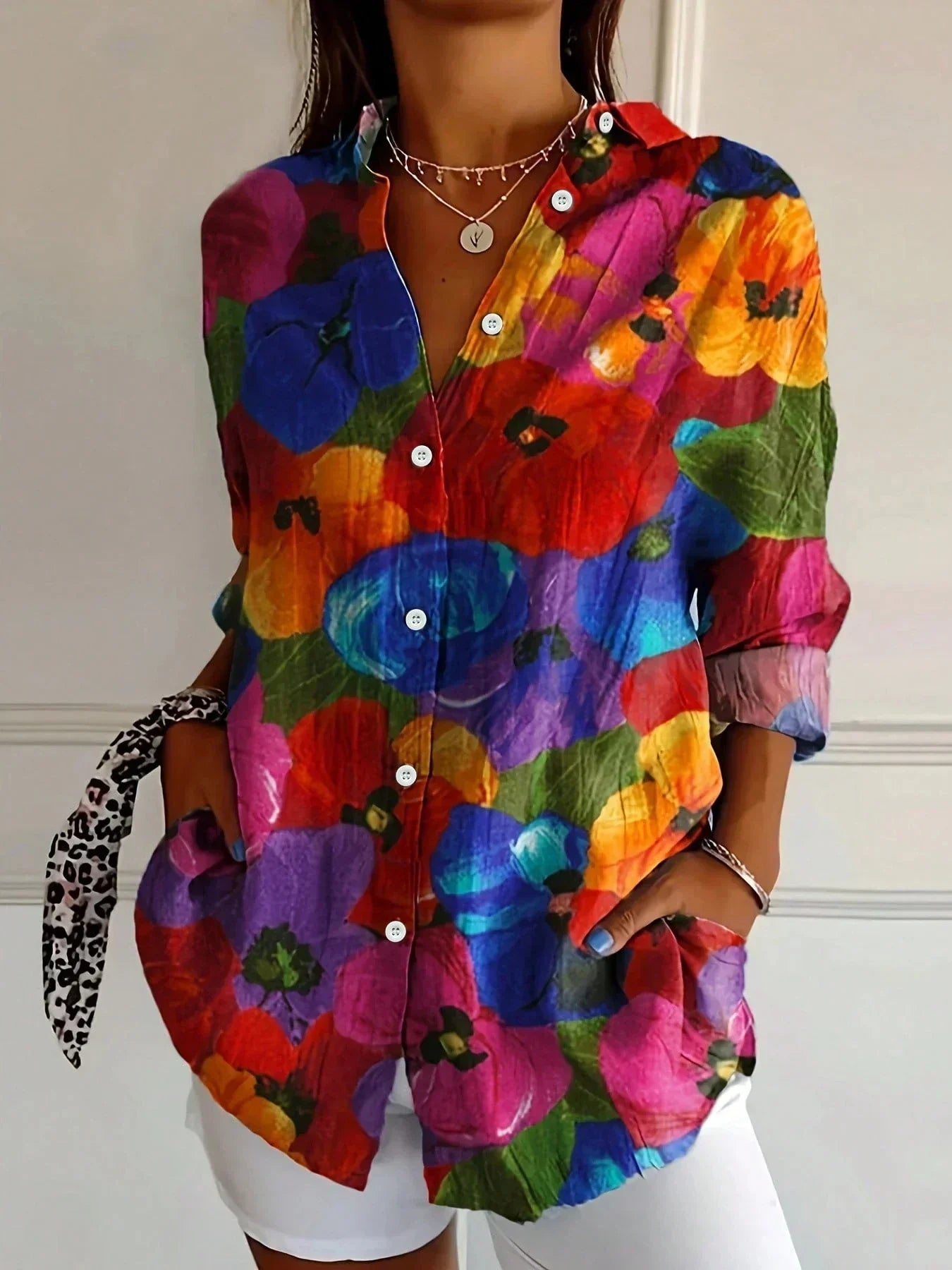 Renate – Women Floral Print Blouse - Image 6