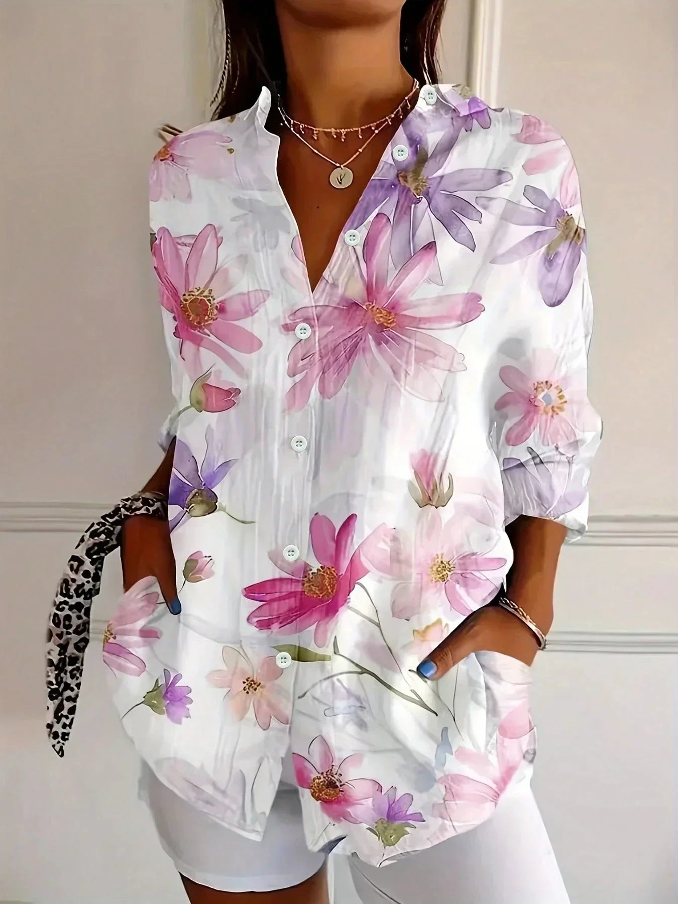 Renate – Women Floral Print Blouse - Image 4