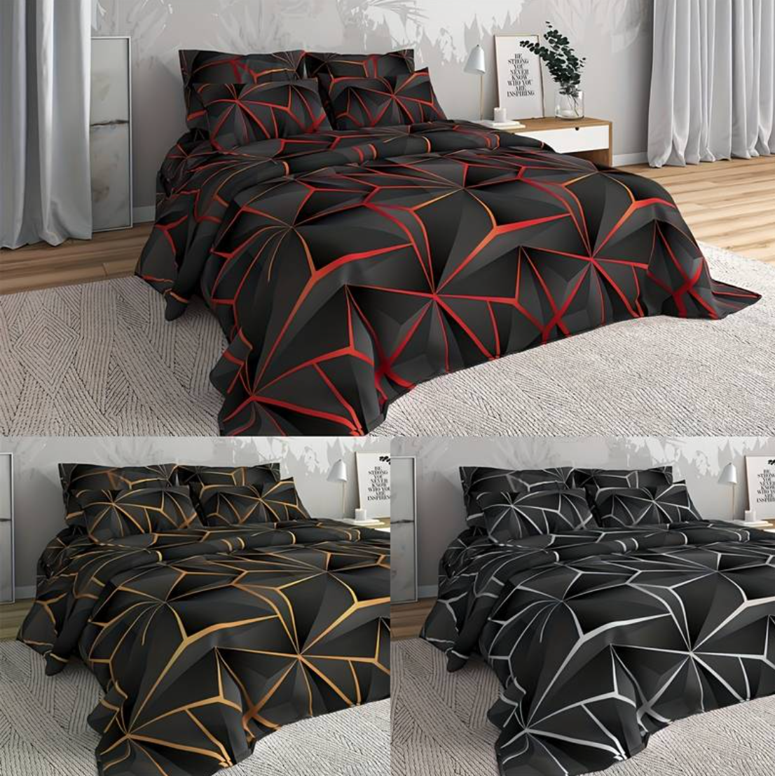 Geometric Elegance Bedding Set – Transform Your Bedroom Style - Image 5