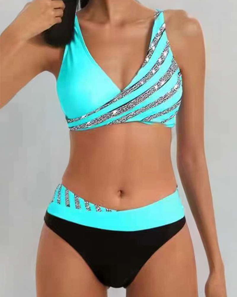 Annika – Printed Bikini in Warm Tones Bikini - Image 1