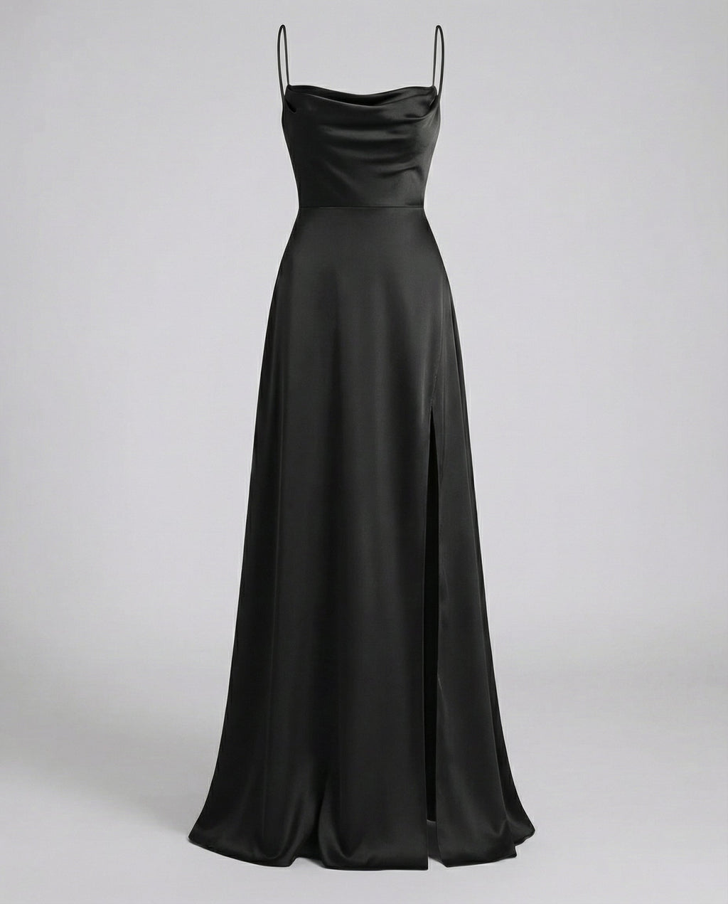 Evening Dress Women's Silky Look with Side Slit - Image 10
