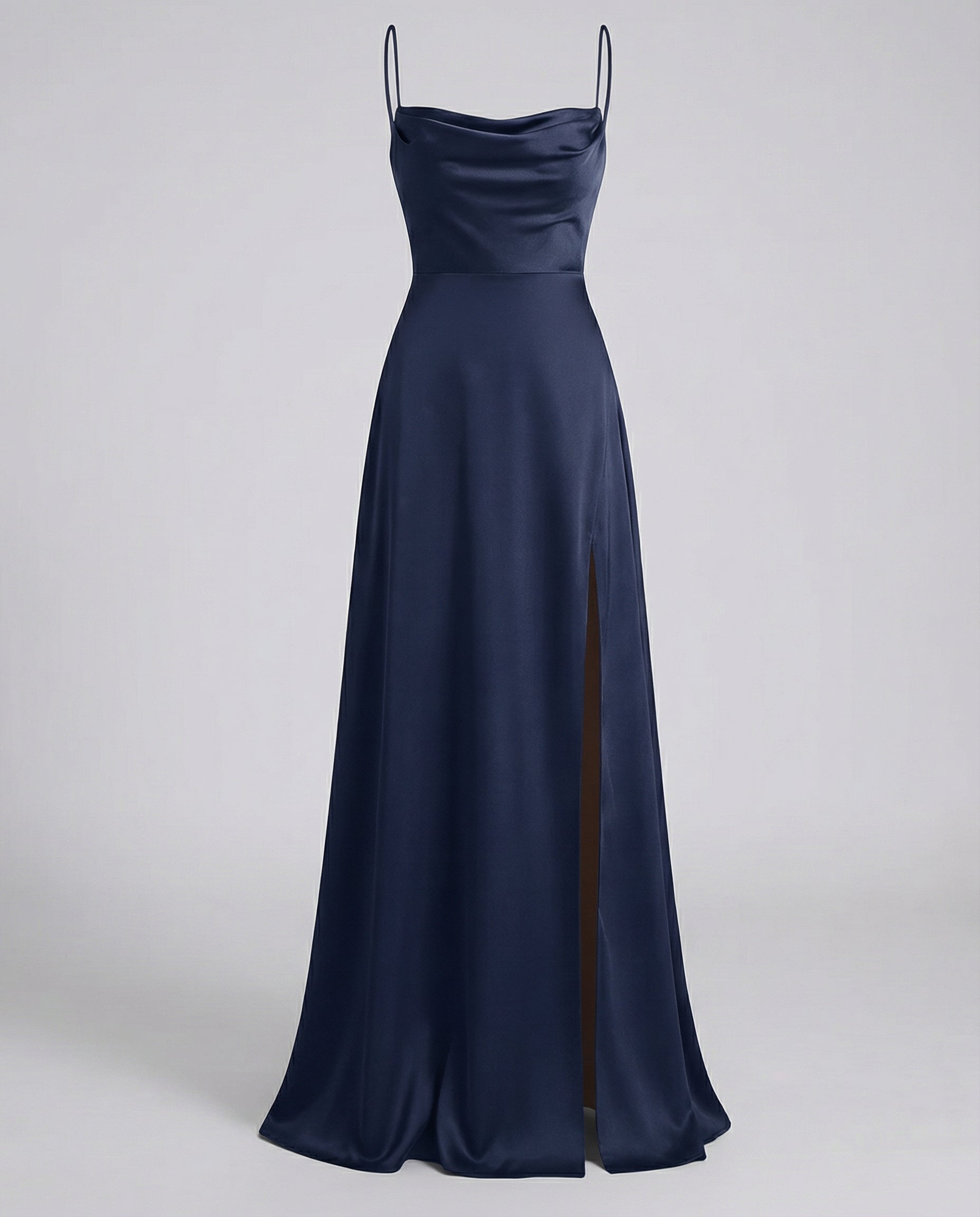 Evening Dress Women's Silky Look with Side Slit - Image 5