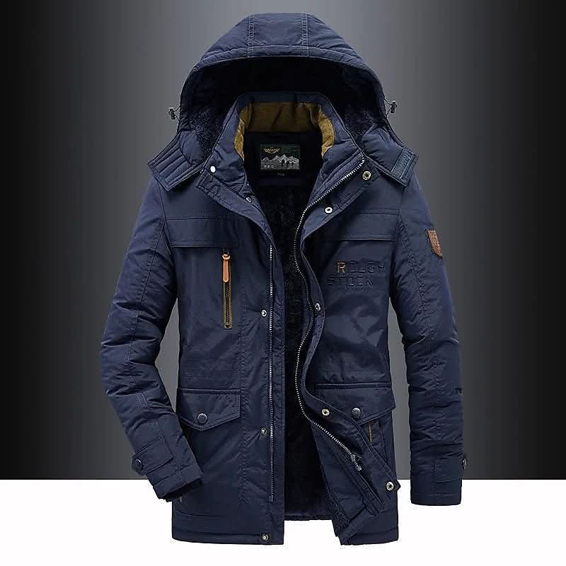 Men's Padded Jacket with Detachable Hood and Fleece Lining - J&B; - 6 - Elvaroza.com