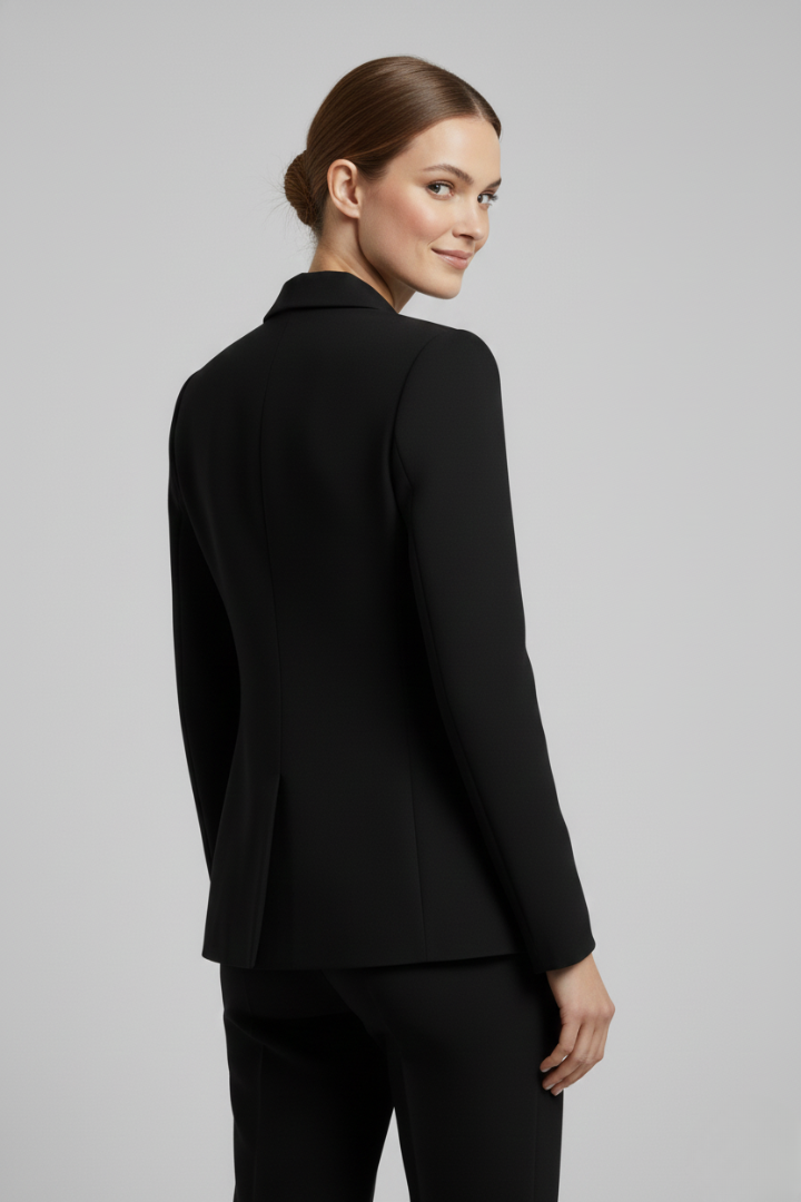 Women's blazer with a double-breasted placket and gold-colored buttons - J&B; - 9 - Elvaroza.com