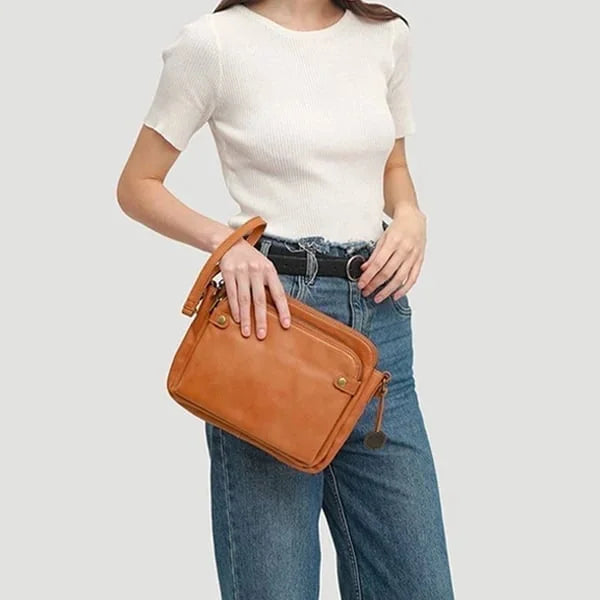 NoirVault Leather Crossbody Shoulder Bag