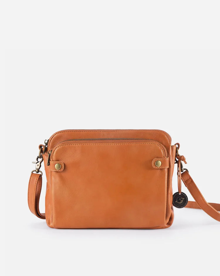 NoirVault Leather Crossbody Shoulder Bag