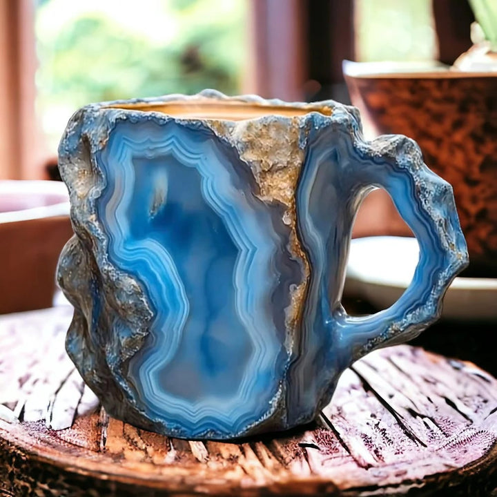 Artisanal Agate Coffee Mug – Unique Handcrafted Drinkware - Image 1