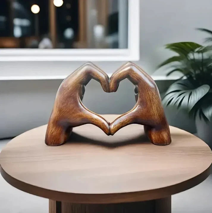 Heart-Shaped Hand Sculpture – Elegant Home Decor Piece - Image 3
