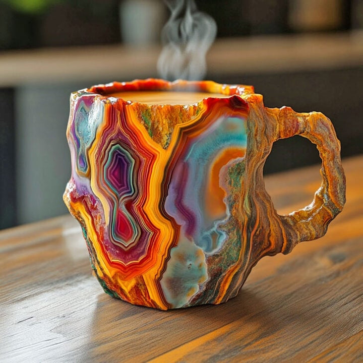 Artisanal Agate Coffee Mug – Unique Handcrafted Drinkware - Image 5