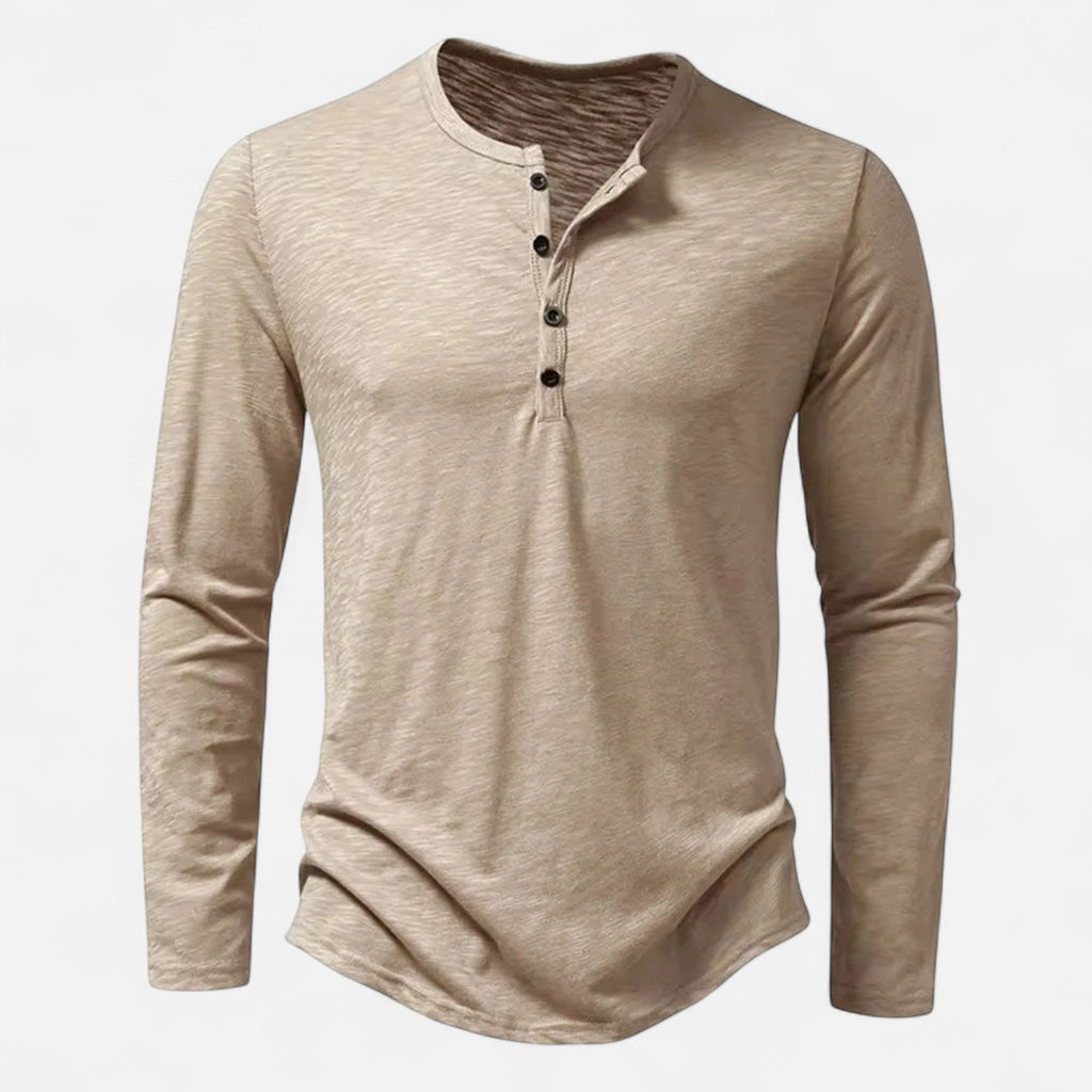 Theo – Long Sleeve Henley Shirt - Image 4