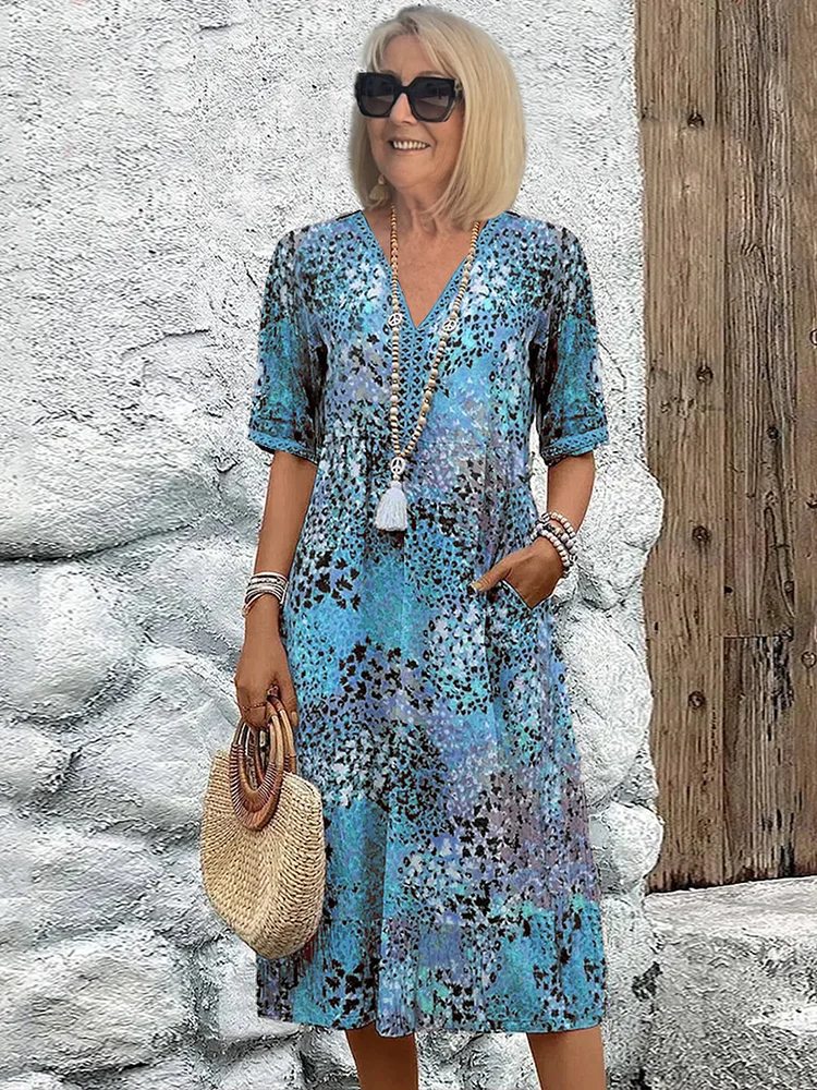 Erika – Vibrant Pattern Dress - Image 3