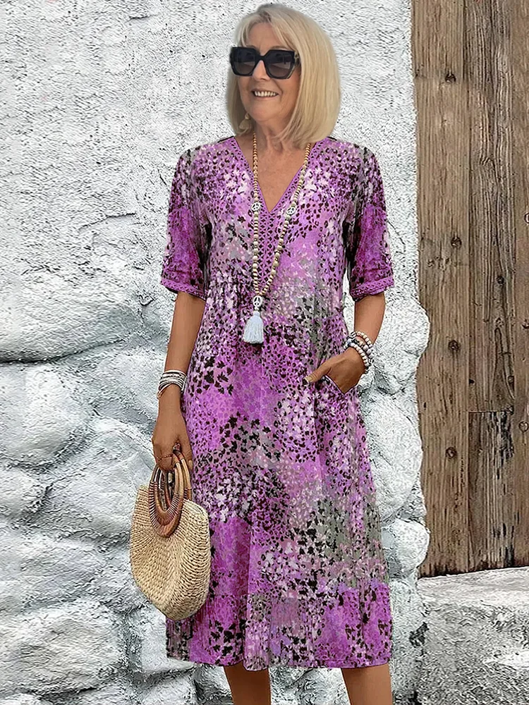 Erika – Vibrant Pattern Dress - Image 5