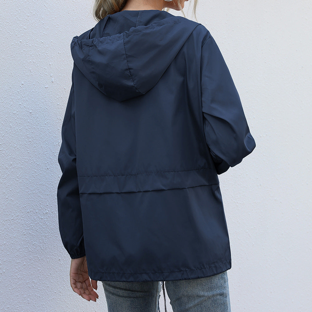 Lightweight women's jacket with a hood and a relaxed fit - J&B; - 7 - Elvaroza.com