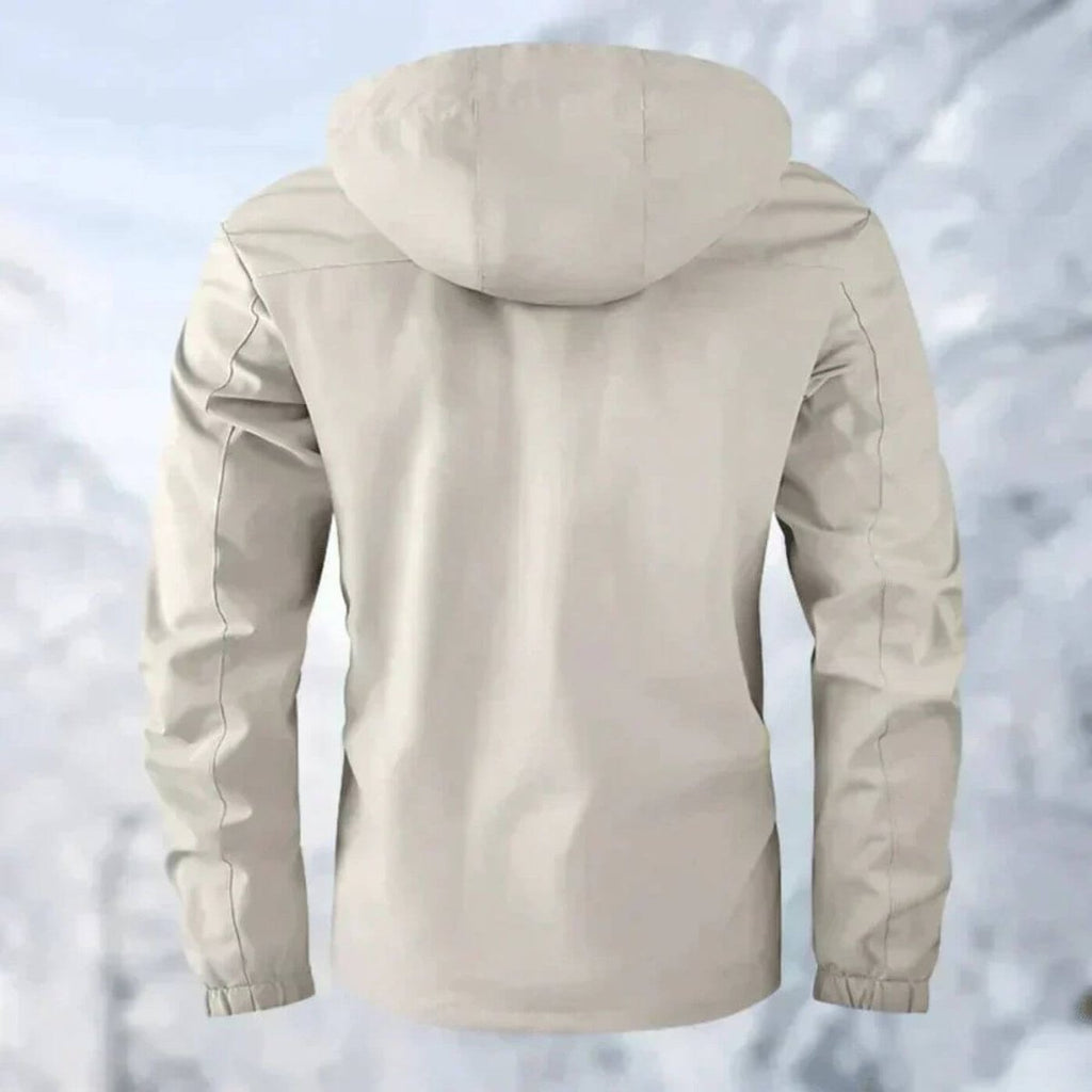 Waterproof men's jacket with a hood and practical pockets - J&B; - 5 - Elvaroza.com