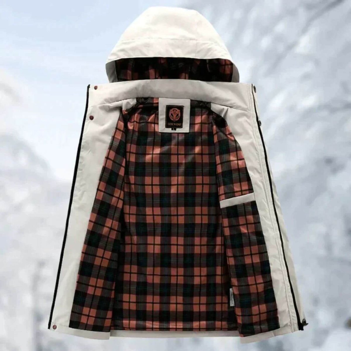 Waterproof men's jacket with a hood and practical pockets - J&B; - 6 - Elvaroza.com