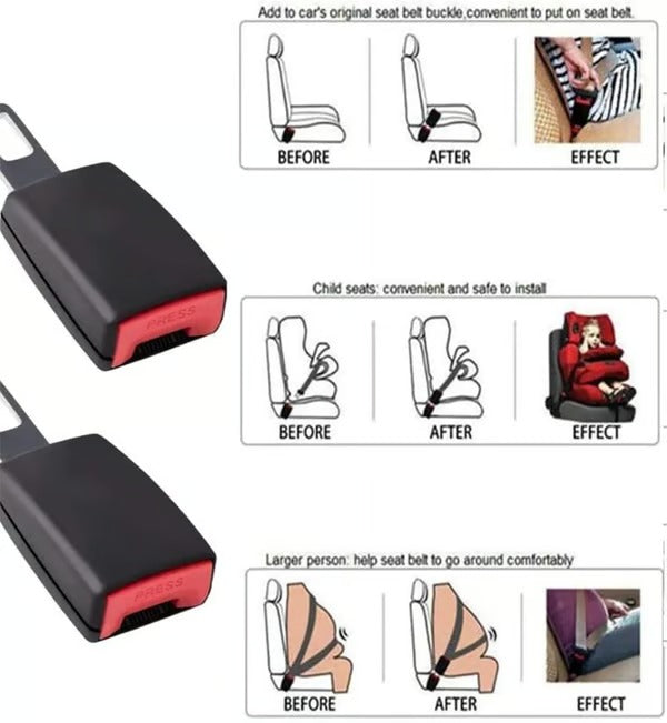 BuckleEase Seat Belt Extension Clip 2 pieces