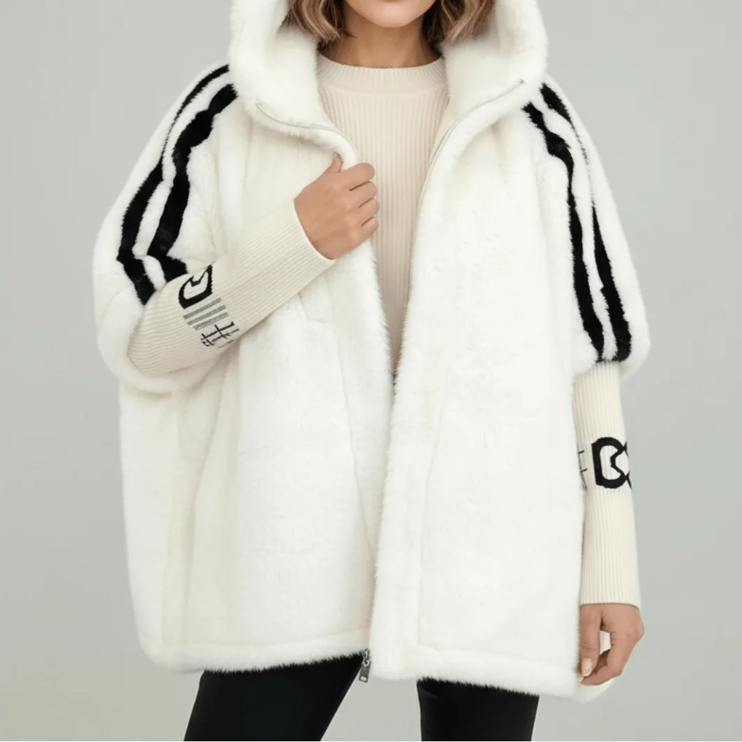 Hooded Jacket Women's with Sporty Stripes | E&R - 3 - Elvaroza.com