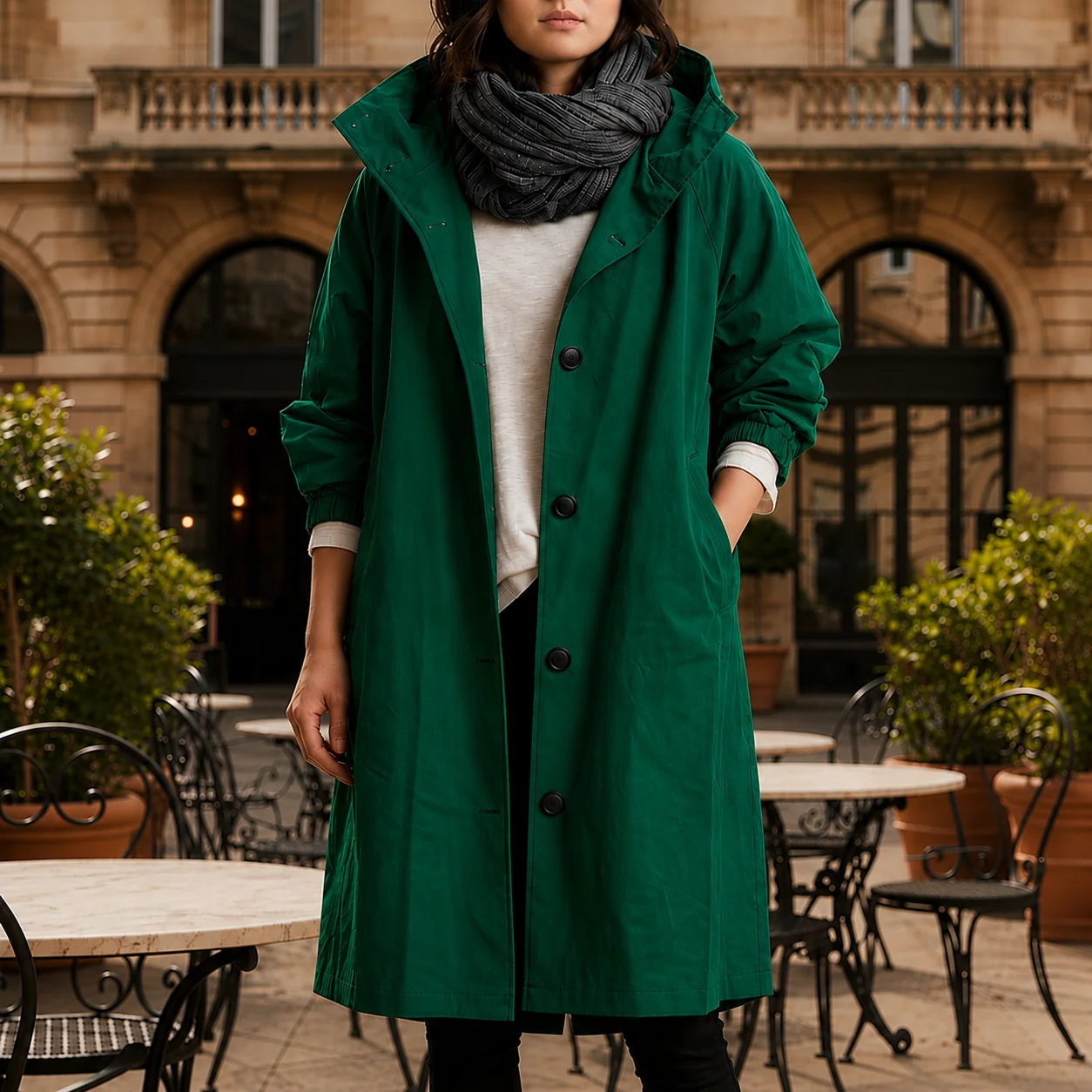 Women's Hooded Jacket with Longline Fit | E&R - 6 - Elvaroza.com