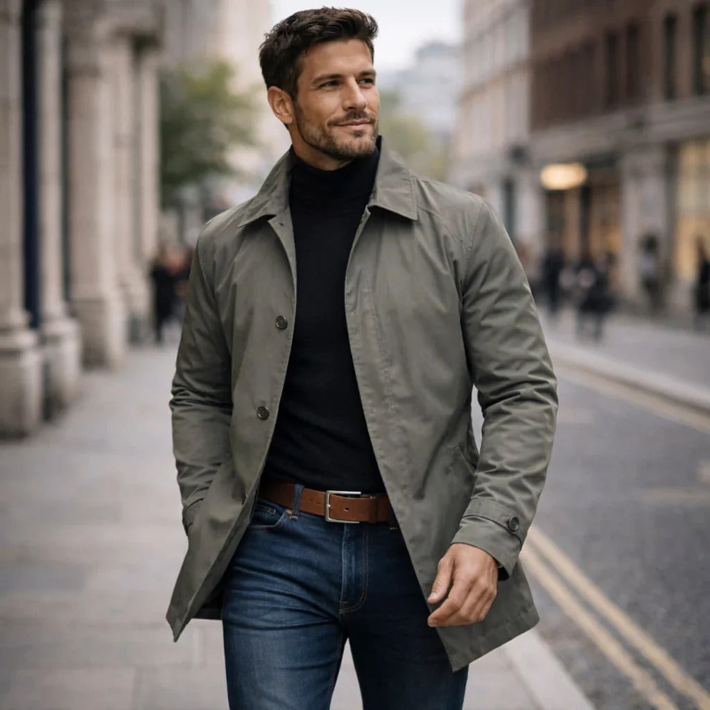 Men's Jacket, Classic Fit with Button Closure and Chest Pocket | E&R - 1 - Elvaroza.com